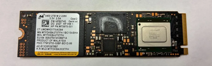 SSD-накопитель HP Micron 3400 2TB M.2 2280 Gen 4x4 M73975-001 SSD