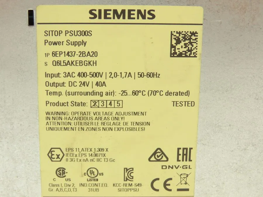 Блок питания Siemens Sitop Psu300s Power Supply 6EP1437-2BA20