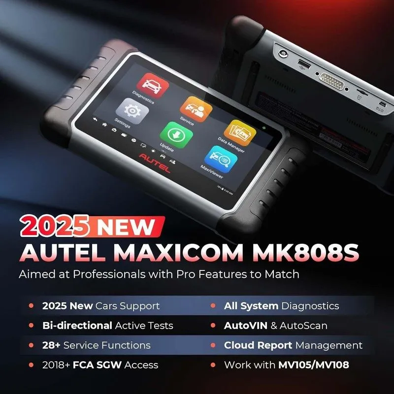 Диагностический сканер 2026 Autel MaxiCOM MK808S as MK808BT PRO Bidirectional Di — фото лота 2