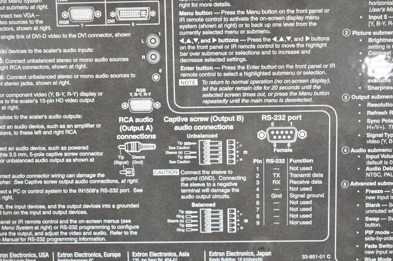 Видеокоммутатор Extron IN1508 rackmount Scaling Presentation AV Switcher