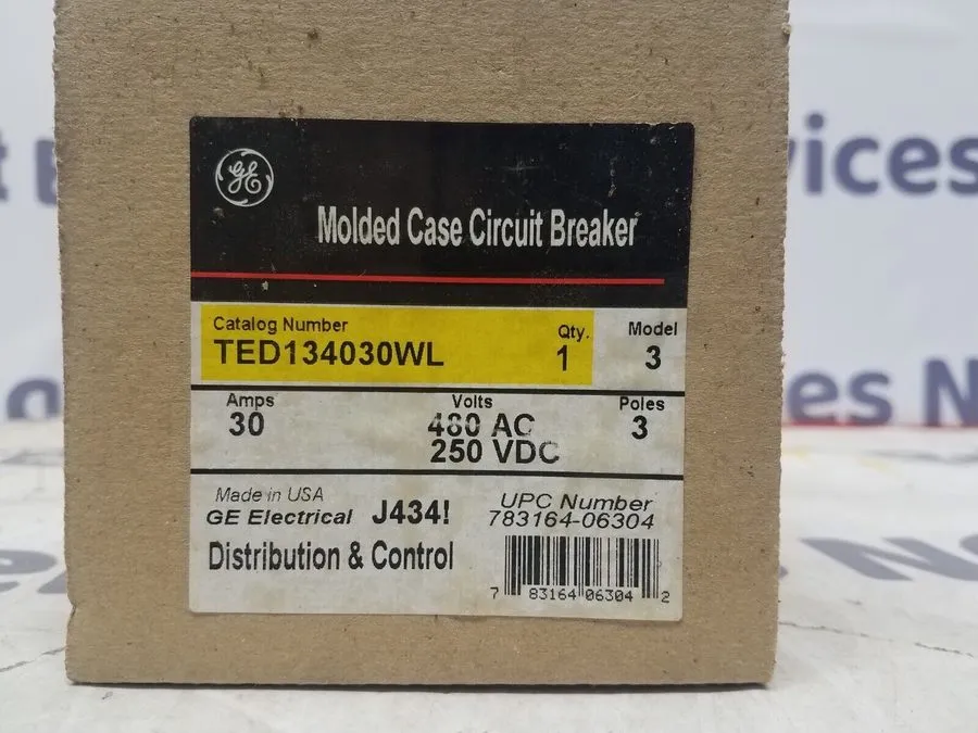 Автоматический выключатель TED134030WL GE CIRCUIT BREAKER MOLDED CASE 3P 3PH 30A
