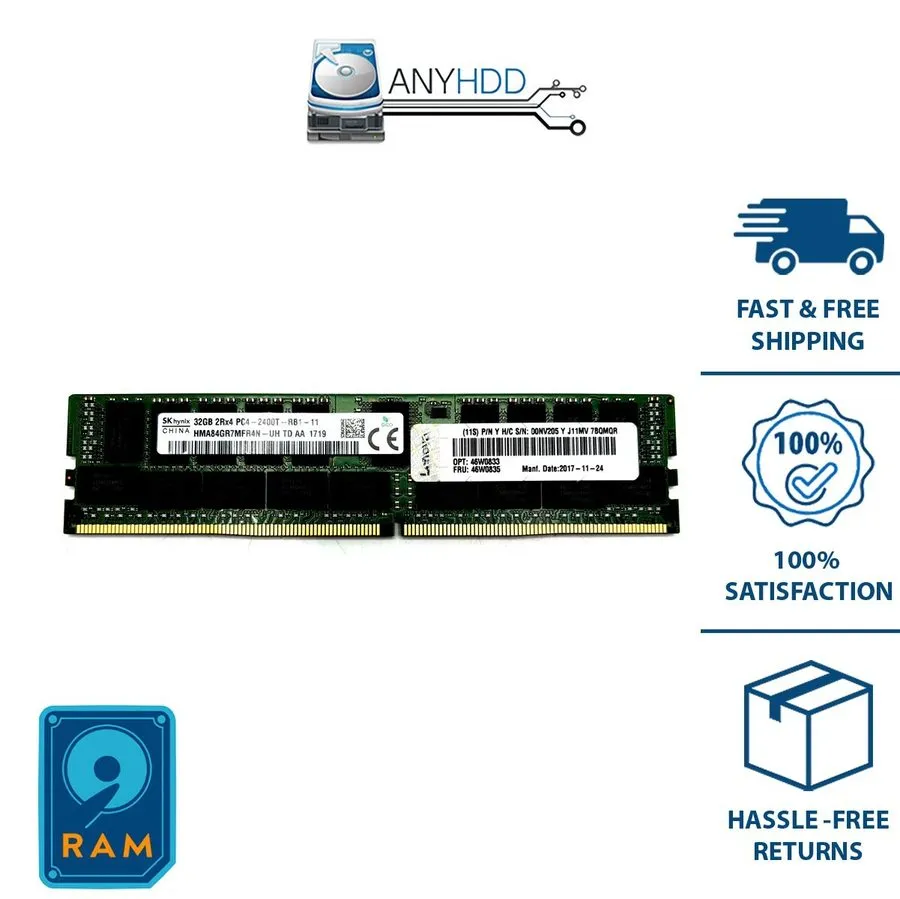 Модуль памяти SK Hynix 32GB 2Rx4 PC4-2400T DDR4 ECC RDIMM Server RAM HMA84GR7MFR