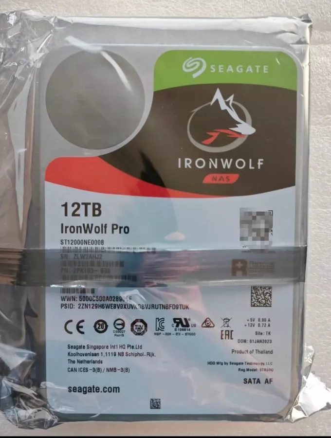 Жёсткий диск Seagate IronWolf Pro ST12000NE0008 12TB 7200RPM SATA3.0 6Gb/s 3.5" 