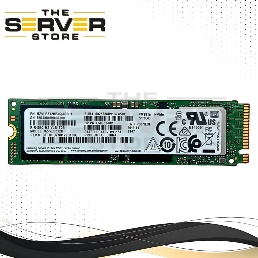 SSD-накопитель HP 512GB NVMe 2280 M.2 PCIe Gen3 x4 SSD Samsung PM981a MZ-VLB512B