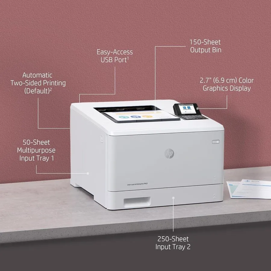 Лазерный принтер HP LaserJet Enterprise M455dn Desktop Color Laser Printer 3PZ95 — фото лота 1
