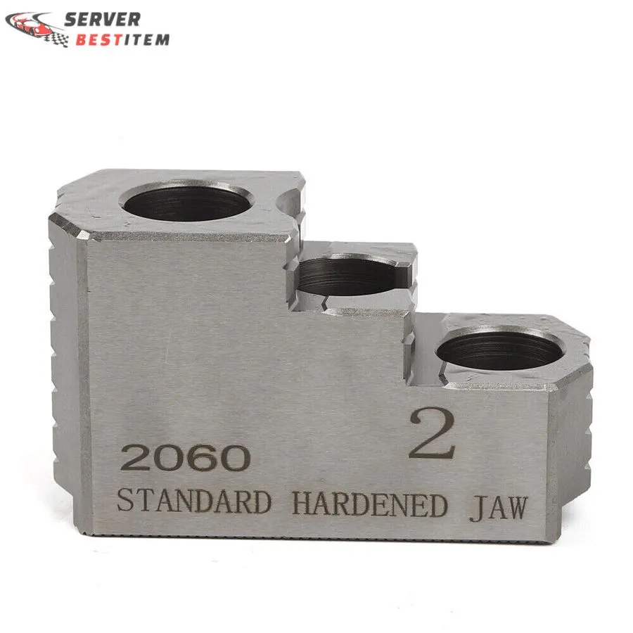 Патрон 8'' Hard Chuck Jaws 1.5mmx60 CNC Lathe 3 Set Lathe Chuck 3 Holes 2 Steps