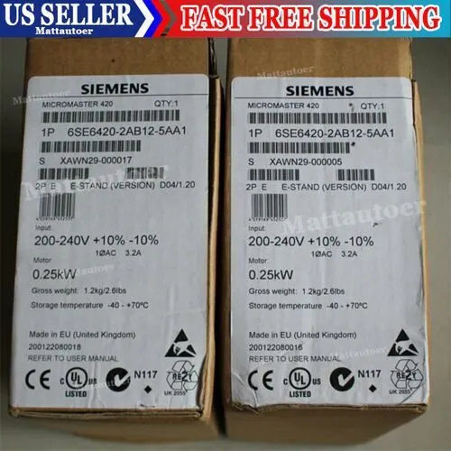 Частотный преобразователь Siemens MICROMASTER420 without filter 6SE6420-2AB12-5A