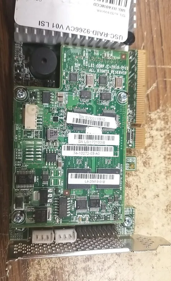 Контроллер Cisco UCS-RAID-9266CV 2 Port SAS MegaRAID Controller Card — фото лота 2