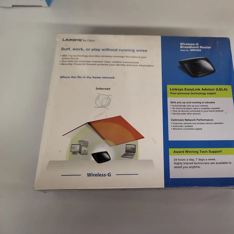 Маршрутизатор CISCO Linksys WRT54G2 V1 54 Mbps 4-Port 10/100 Wireless G Router