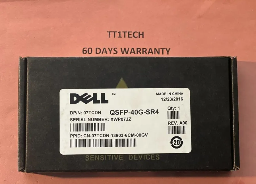 Трансивер DELL QSFP-40G-SR4 40GBASE-SR4 40GB QSFP transceiver 40G 07TCDN FTL410Q
