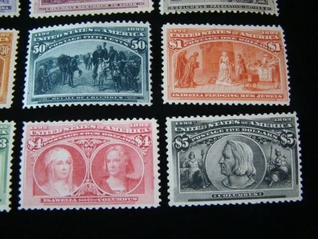 Лабораторный прибор US Scott 230-245 Complete Columbian Exposition Set 1893 $1-$