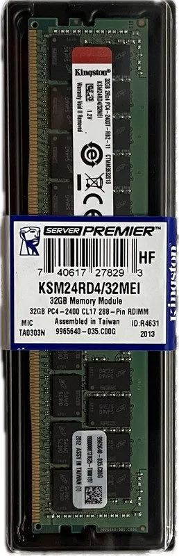 Модуль памяти Kingston 32GB DDR4 PC4-2400 ECC Registered RDIMM 288-Pin KSM24RD4/