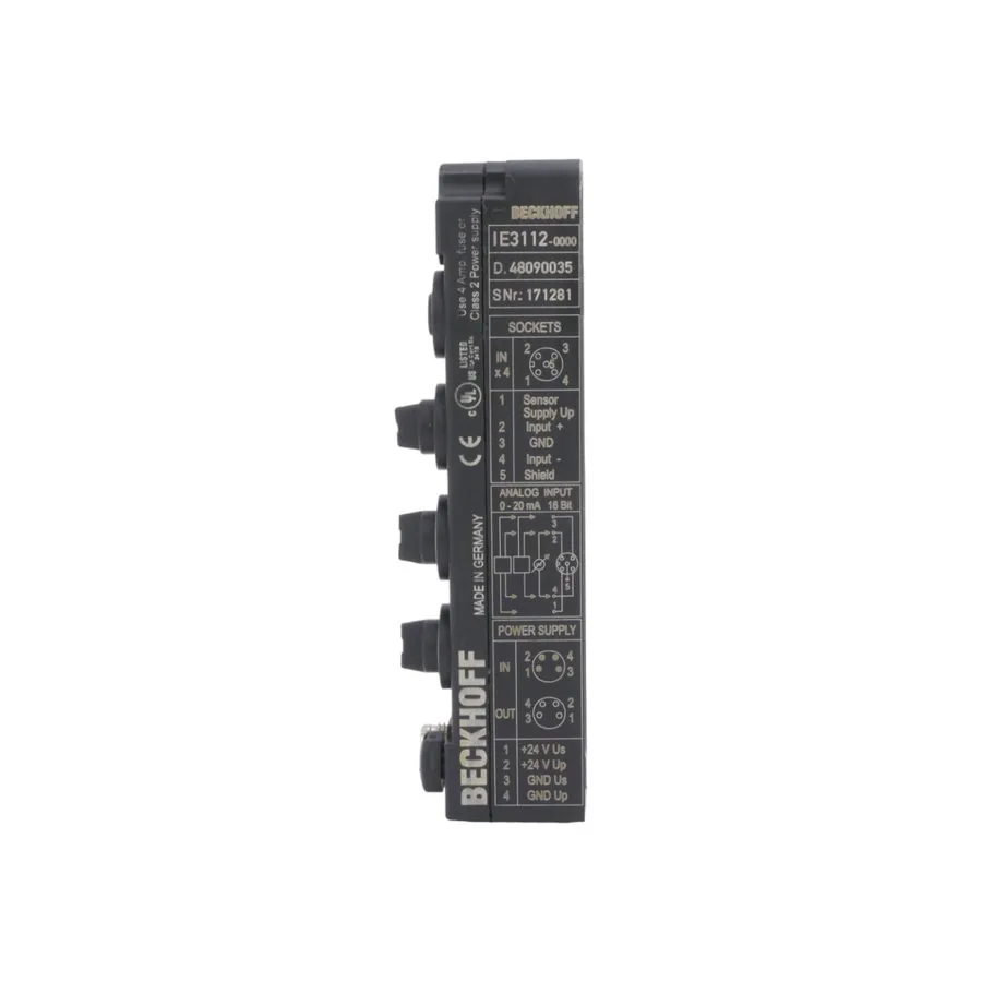 IIoT-устройство Beckhoff IE3112 IE3112-0000 Analog Input Current, 0/4....20mA, M