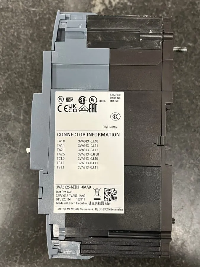 Автоматический выключатель Siemens 3VA5125-6ED31-0AA0 3p 25a 65k Circuit Breaker
