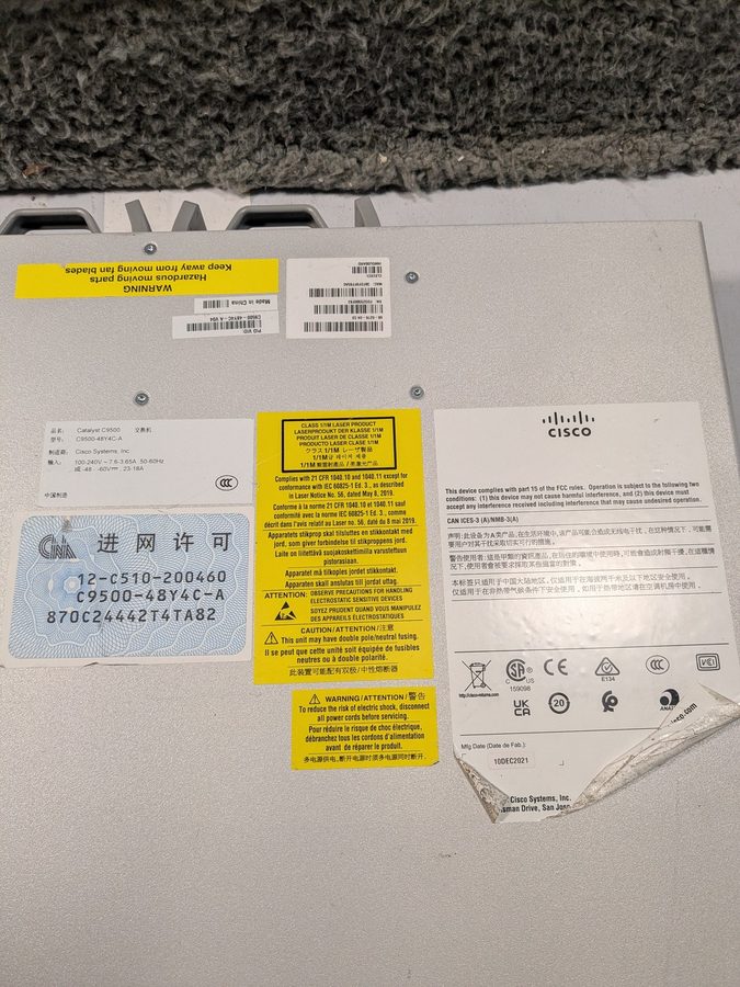 Коммутатор Cisco Catalyst 9500 C9500-48Y4C 48-Port 25G 4-Port 100G Switch — фото лота 2