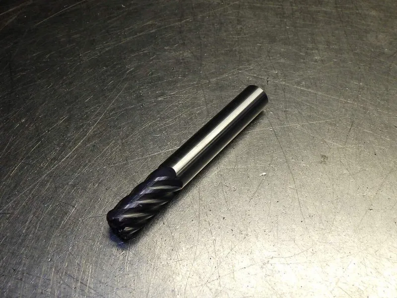 Режущий инструмент Kyocera / SGS 1/4" 6 Flute Carbide Cr Endmill 4" OAL .015 Rad