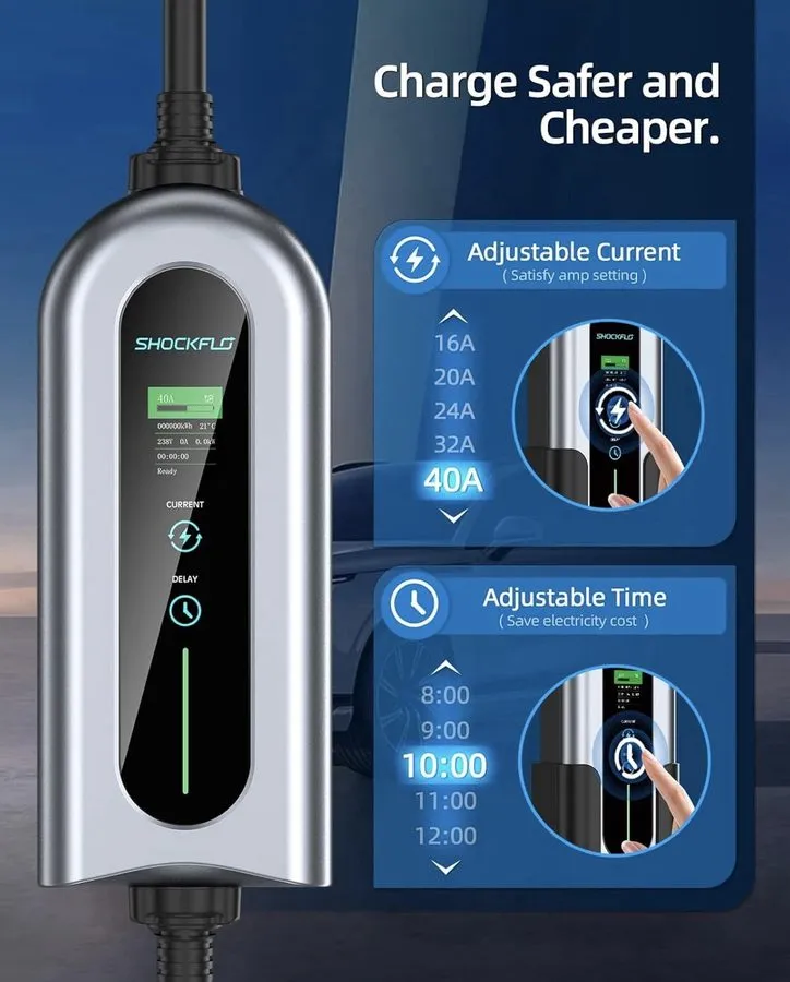 Аккумулятор Level 2 EV Charger (40Amp, 240V, NEMA 14-50P), Portable Electric Veh — фото лота 2