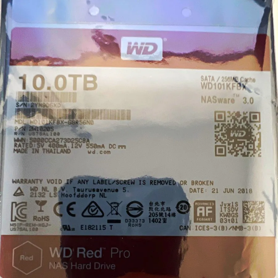 Жёсткий диск Western Digital WD Red Pro NAS HDD WD101KFBX 10TB (680 Hours)