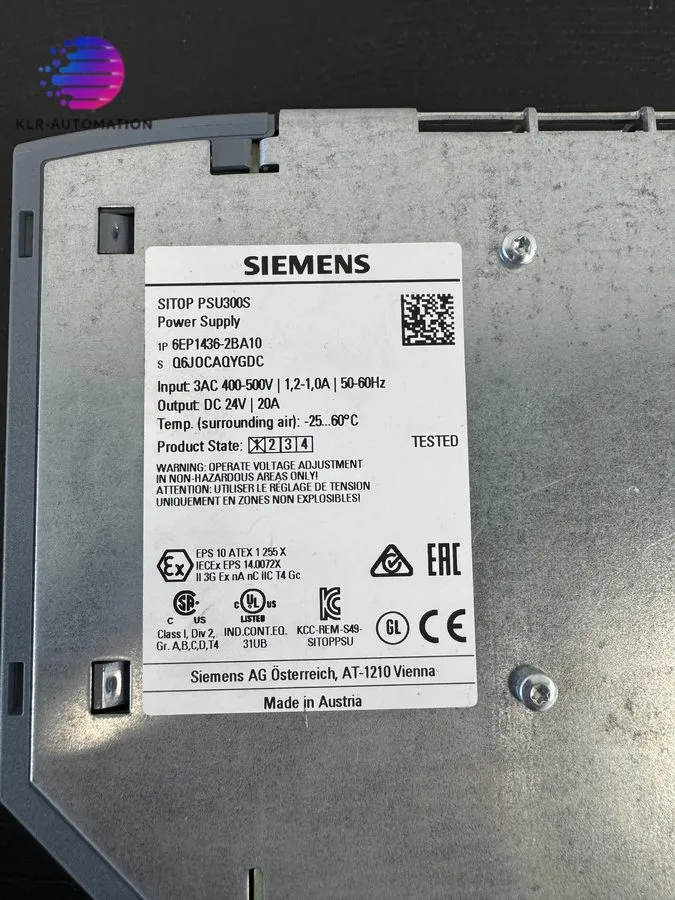 Блок питания SIEMENS 6EP1436-2BA10 POWER SUPPLY SITOP PSU300S