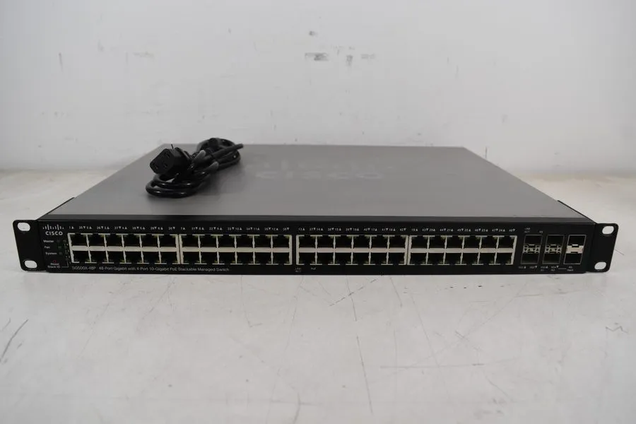 Коммутатор Cisco SG500X-48P-K9 Small Business 48-Port Gigabit PoE+ + 4×10GbE SFP