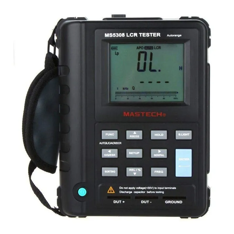 Тестер MASTECH MS5308 Handheld Portable LCR Meter 100K Hz RS232 Serial/Parallel