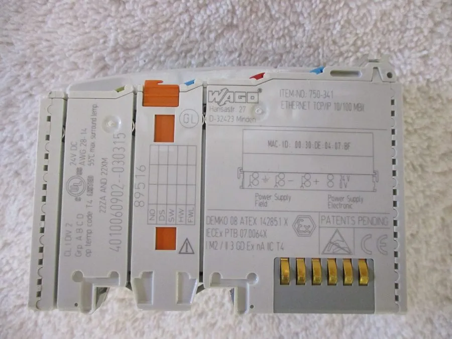 Модуль Wago 750-341 Ethernet TCP/IP 10/100MBit 24VDC Module