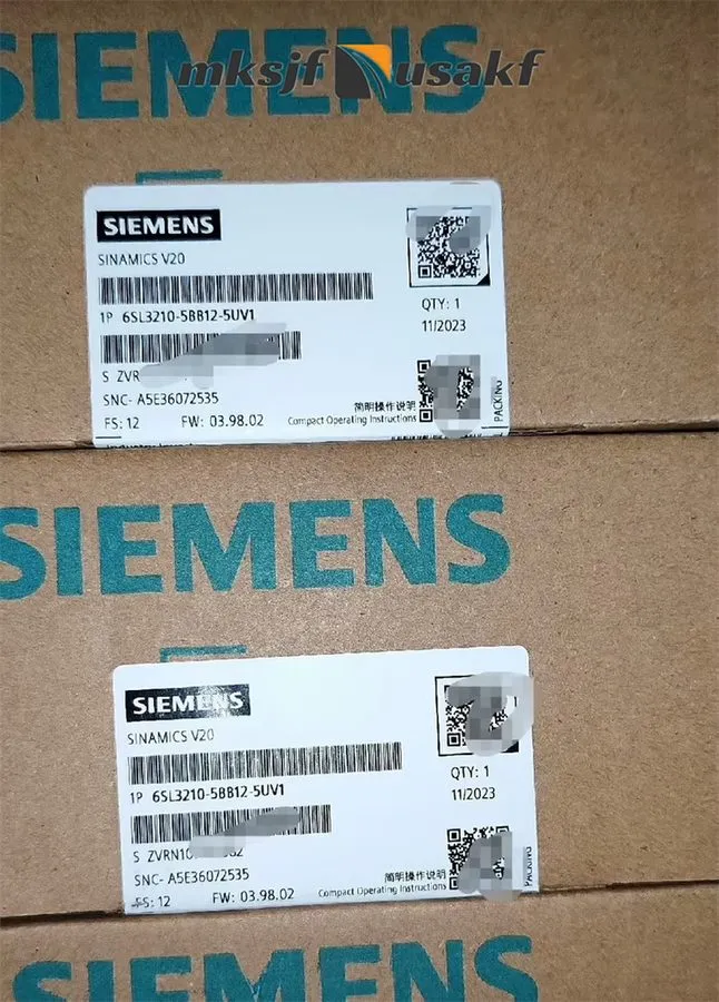 Частотный преобразователь Siemens Sinamics V20 6SL3210-5BB12-5UV1 in Unopened Bo