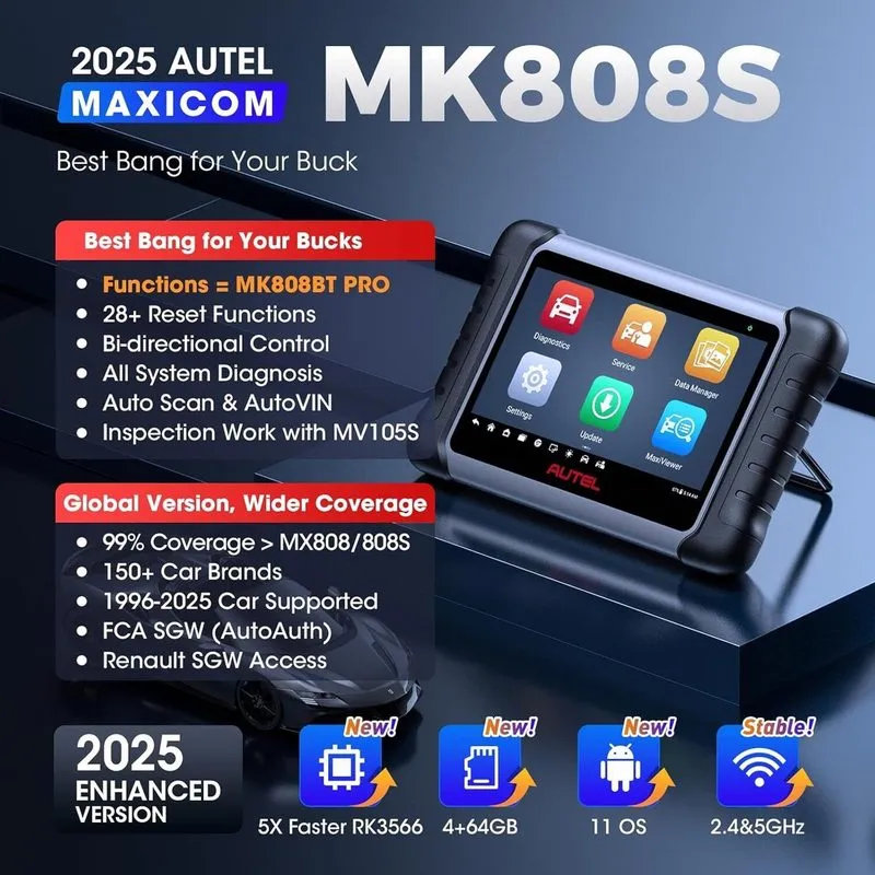 Диагностический сканер Autel MaxiCOM MK900-TS TPMS Scanner 2026 Bidirectional To — фото лота 2