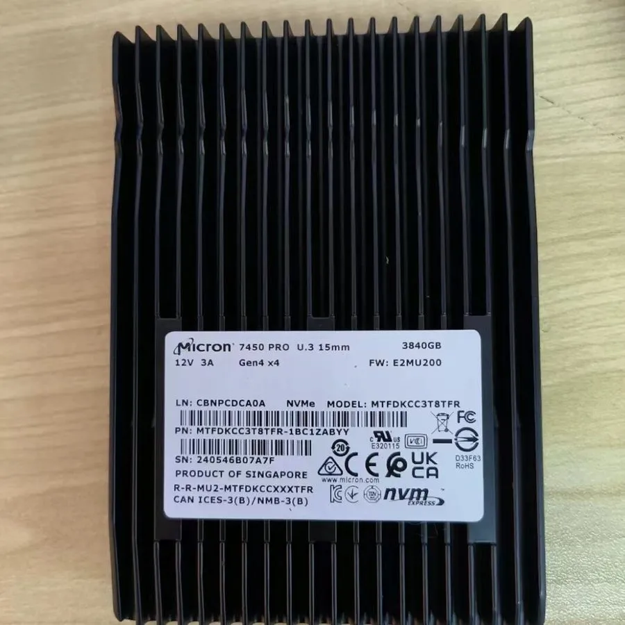SSD-накопитель Micron 7450 PRO 3.84TB U.3 (15mm) SSD NVMe PCI 4.0 MTFDKCC3T8TFR-