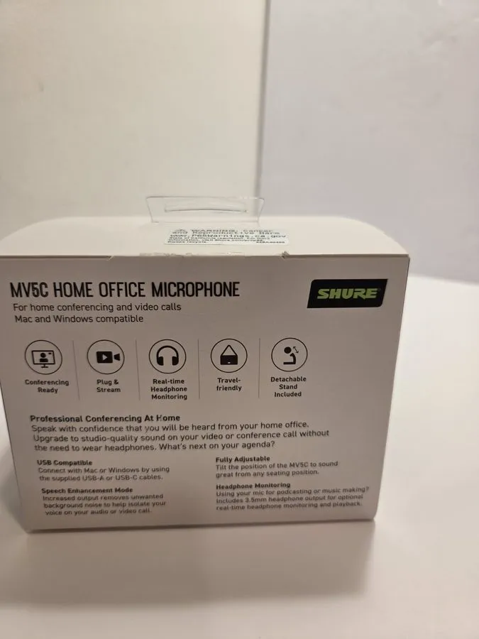 Микрофон Shure MV5C-USB Home Office Microphone Conferencing Mac & PC w/Zoom — фото лота 1