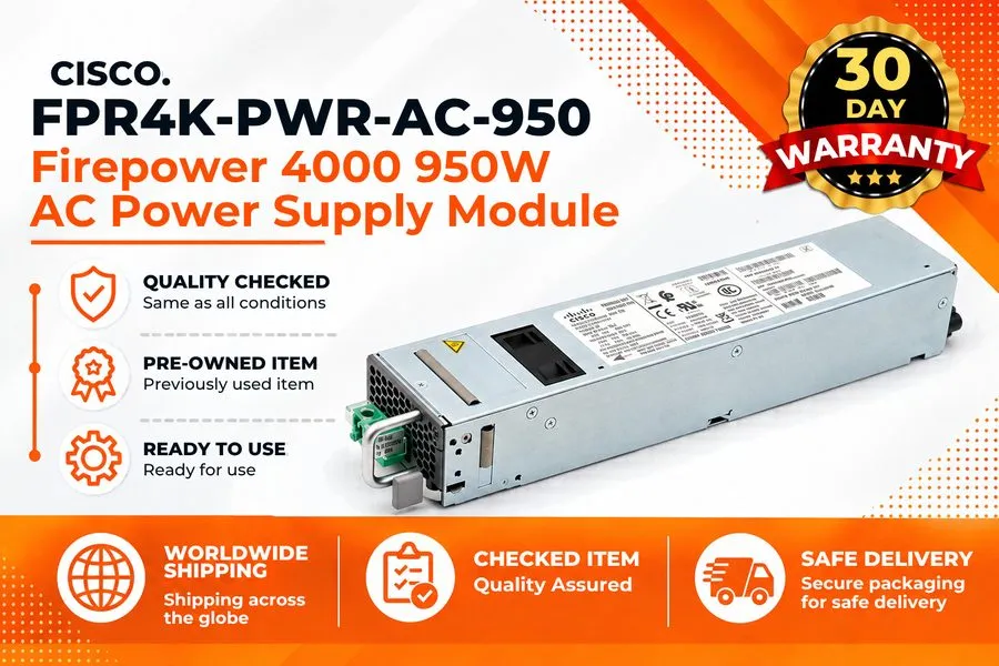 Блок питания Cisco FPR4K-PWR-DC-950 Firepower 4000 950W AC Power Supply Module — фото лота 1