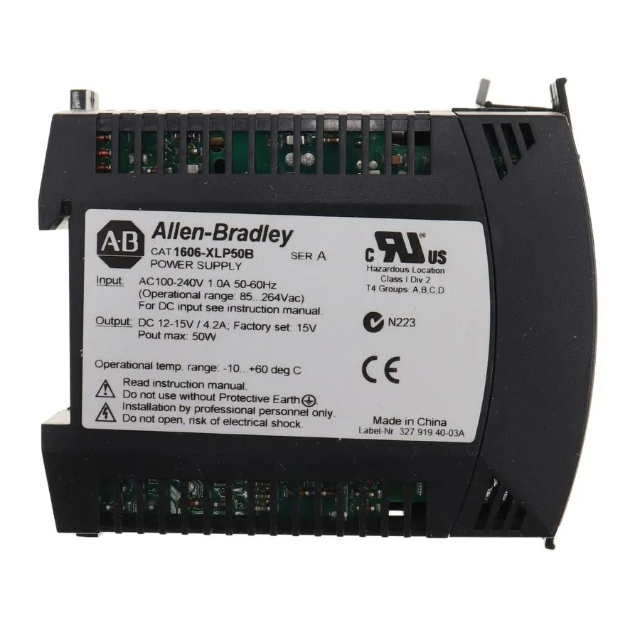Блок питания Allen-Bradley 1606-XLP50B Bulletin 1606 DIN Rail Power Supply 50W 1