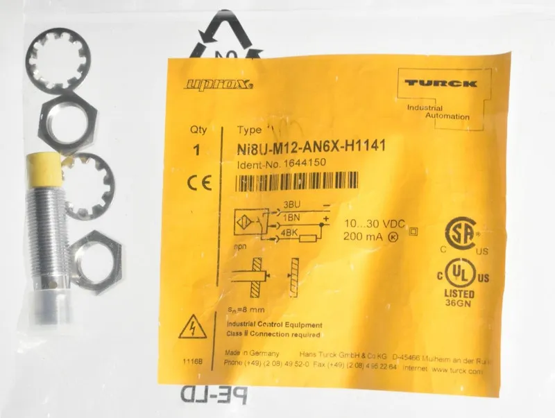Датчик приближения TURCK Ni8U-M12-AN6X-H1141 PROXIMITY SENSOR 10-30VDC 200mA 8mm