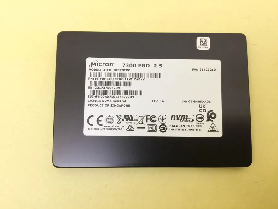 SSD-накопитель Micron 7300 PRO 1.92TB NVMe PCIe 3.0 2.5'' U.2 Internal SSD MTFDH