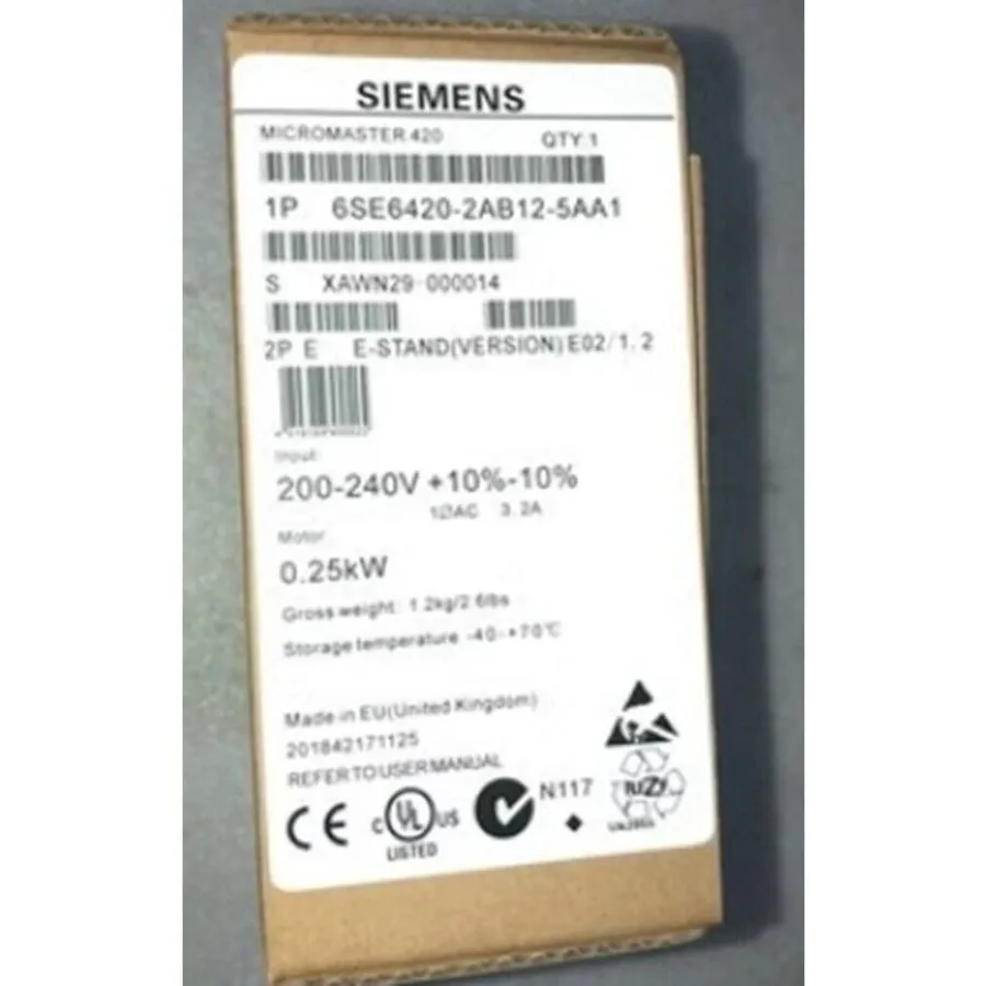 Частотный преобразователь Siemens MICROMASTER420 without filter 6SE6420-2AB12-5A