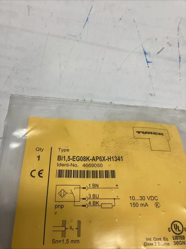 Датчик приближения Turck Bi1,5-EG08K-AP6X-H1341 Inductive Proximity Sensor 10-30