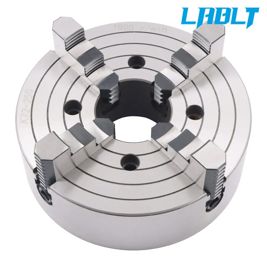 Режущий инструмент LABLT 10" K72-250 4-Jaw Lathe Chuck 0.6-9.84in Clamping Range — фото лота 2