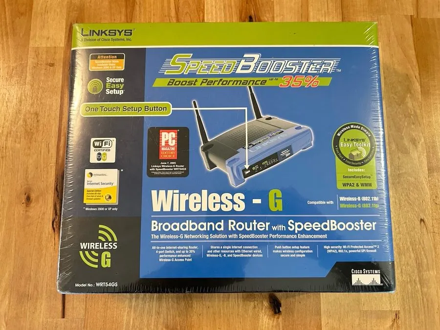 Маршрутизатор Linksys WRT54GS 54 Mbps 4-Port 10/100 Wireless G Router v7