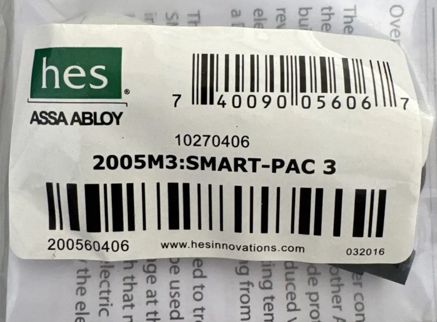 Оборудование видеонаблюдения HES ASSA ABLOY 2005M3: Smart Pac 3 Electric Strike  — фото лота 1