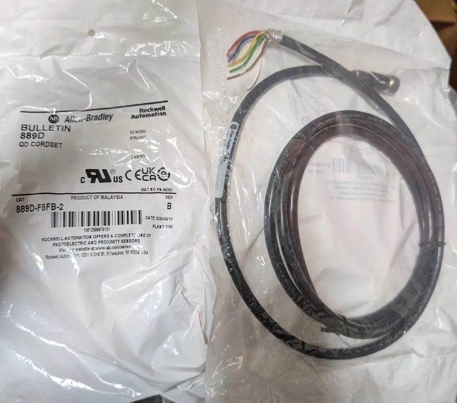 Соединительный кабель Allen-Bradley 889D-F8FB-2 M12 8-Pin Female Straight 2-Mete — фото лота 1