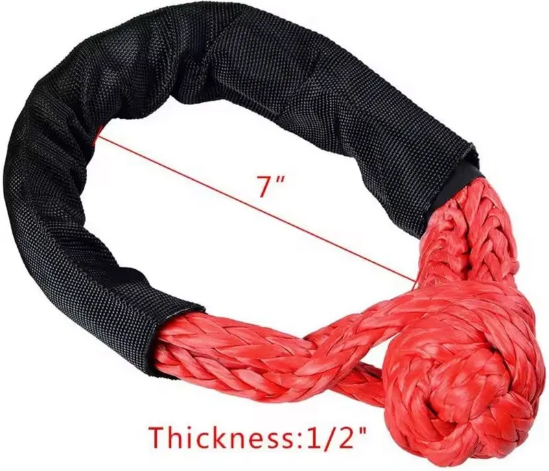 Такелажная скоба Heavy Duty Recovery Ring Snatch Block Pulley Soft Shackle Tow W — фото лота 2
