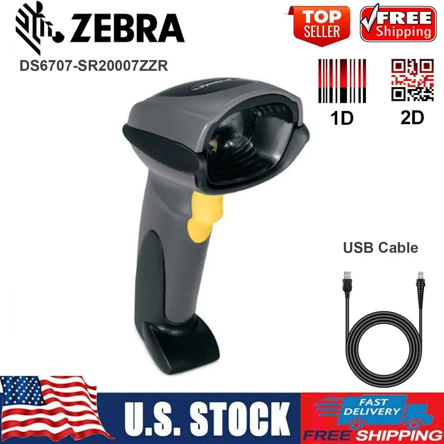 Сканер штрих-кода Symbol Zebra Motorola DS6707-SR20007ZZR Barcode Scanner 2D QR 