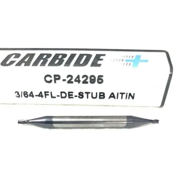 Режущий инструмент Carbide Plus 3/64" 4FL Carbide Double End Mill Square AlTiN C