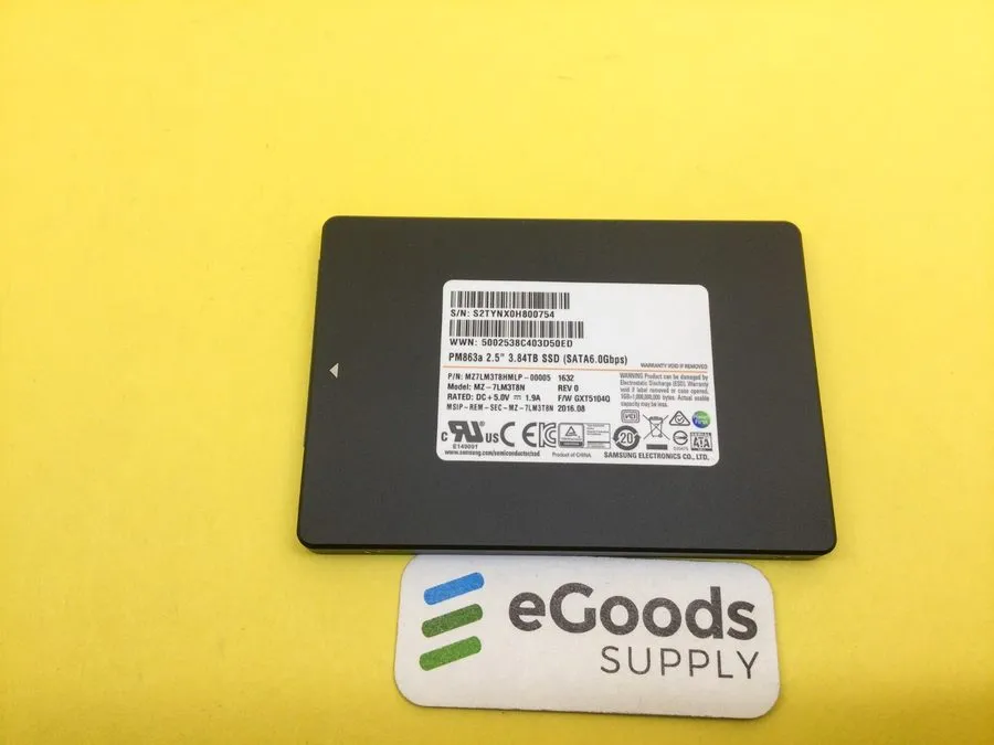 SSD-накопитель Samsung PM863a 3.84TB 2.5" SSD SATA III Hard Drive MZ-7LM3T8N MZ7