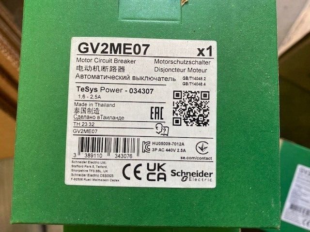 Автоматический выключатель Schneider GV2ME07 Circuit breaker-thermal-magnetic 1.