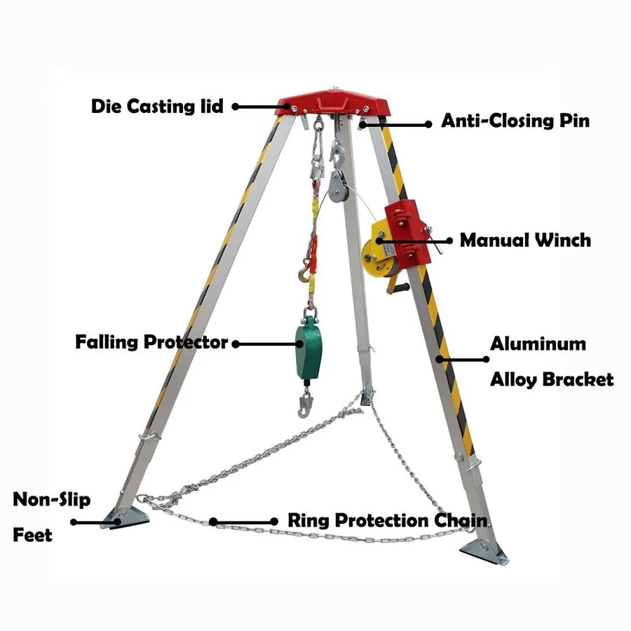 Оборудование видеонаблюдения Heavy-duty Confined Space Tripod Kit 52.7-84.2in He