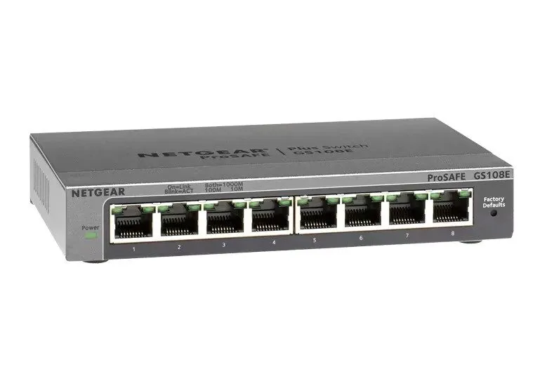 Коммутатор Netgear ProSAFE GS108E v2 Plus 8-Port Gigbit Ethernet Switch