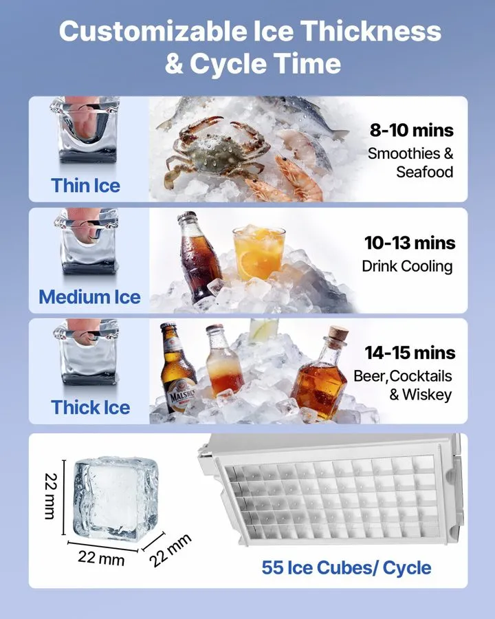 Льдогенератор 160LB/24H Commercial Ice Maker w/ Pump 30LB Bin Self Clean Stainle — фото лота 2