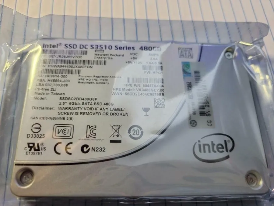 SSD-накопитель Intel DC S3510 480GB 2.5" SATA 6Gb/s MLC SSD SSDSC2BB480G6 State 