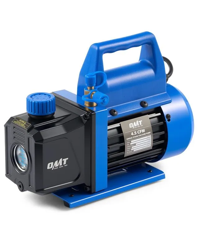 Насос 4.5CFM 1/3HP Vacuum Pump HVAC Refrigeration Single Stage AC Refrigerant w 